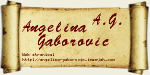Angelina Gaborović vizit kartica